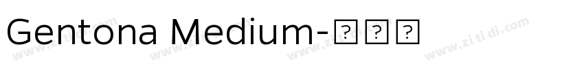 Gentona Medium字体转换